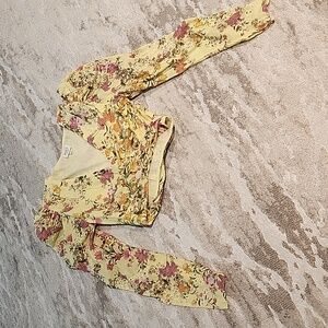 HEMANT & NANDITA Yellow Skater Top